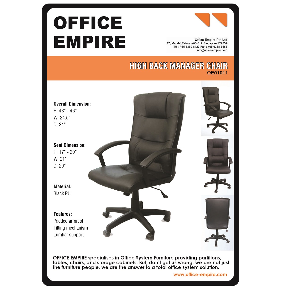 Ergonomic Chair Singapore Price | High Quality Office Furniture